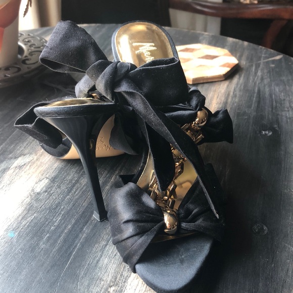 MARCIANO satin tie up heels sz5 1/2 - Picture 4 of 5